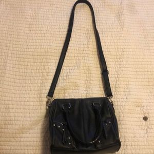Steve Madden black leather cross body